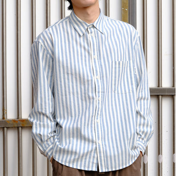 Kappy Melange Stripe Shirt Sky Blue - Parasol Store