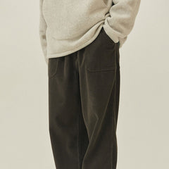 Kappy One Tuck Fatigue Corduroy Pants Charcoal - Parasol Store