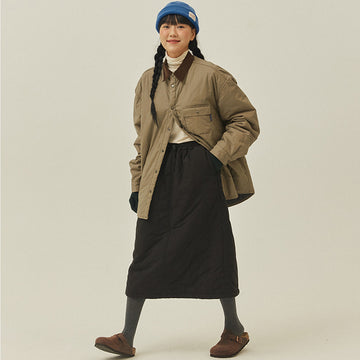 Kappy Padding Shirt Jacket Beige - Parasol Store