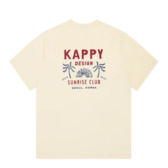 Kappy Palm Coast Half T-Shirt Cream - Parasol Store