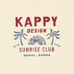 Kappy Palm Coast Half T-Shirt Cream - Parasol Store