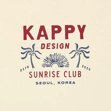 Kappy Palm Coast Half T-Shirt Cream - Parasol Store