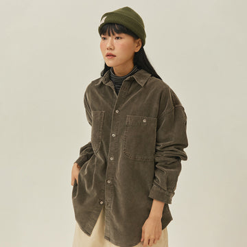 Kappy Pigment Corduroy Shirt Brown