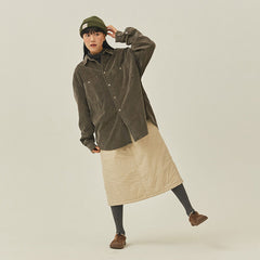 Kappy Pigment Corduroy Shirt Brown - Parasol Store