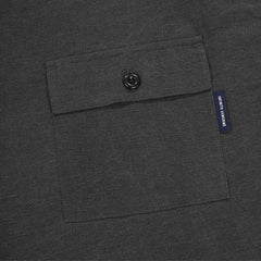 Kappy Pigment Henley Neck Half Shirt Charcoal - Parasol Store
