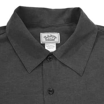 Kappy Pigment Henley Neck Half Shirt Charcoal - Parasol Store