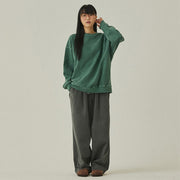 Kappy Pigment Sweat Shirt Deep Green - Parasol Store