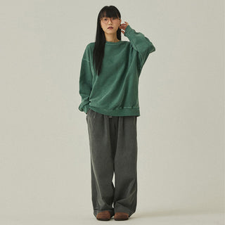 Kappy Pigment Sweat Shirt Deep Green - Parasol Store