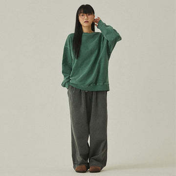 Kappy Pigment Sweat Shirt Deep Green - Parasol Store