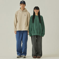 Kappy Pigment Two Tuck Wide Pants Charcoal - Parasol Store