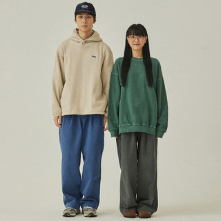 Kappy Pigment Two Tuck Wide Pants Charcoal - Parasol Store