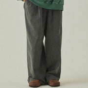Kappy Pigment Two Tuck Wide Pants Charcoal - Parasol Store