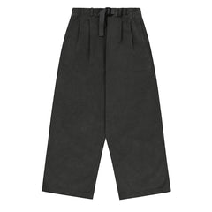 Kappy Pigment Two Tuck Wide Pants Charcoal - Parasol Store