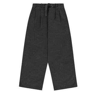 Kappy Pigment Two Tuck Wide Pants Charcoal - Parasol Store