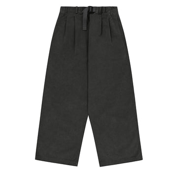 Kappy Pigment Two Tuck Wide Pants Charcoal - Parasol Store