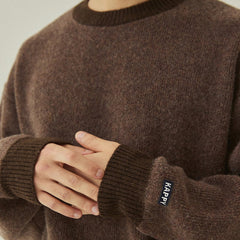Kappy Ringer Round Wool Knit Brown - Parasol Store
