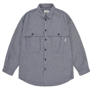 Kappy Stripe Pocket Work Shirt Navy - Parasol Store