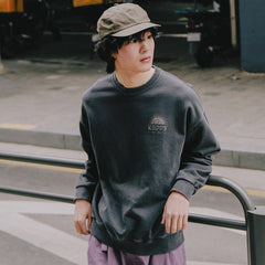 Kappy Sunny Wink Pigment Sweatshirt Charcoal - Parasol Store