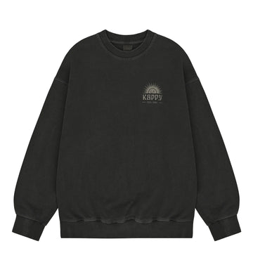 Kappy Sunny Wink Pigment Sweatshirt Charcoal - Parasol Store