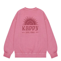 Kappy Sunny Wink Pigment Sweatshirt Pink - Parasol Store