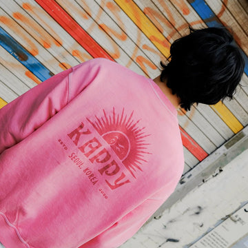 Kappy Sunny Wink Pigment Sweatshirt Pink - Parasol Store