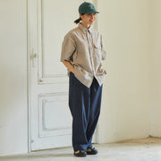 Kappy Sunrise Utility Half Shirt Greige - Parasol Store