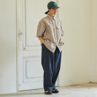 Kappy Sunrise Utility Half Shirt Greige - Parasol Store