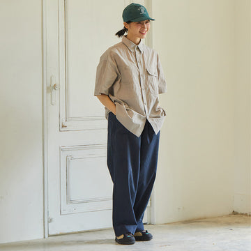 Kappy Sunrise Utility Half Shirt Greige - Parasol Store