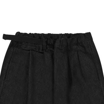 Kappy Two Tuck Wide Denim Pants Black