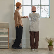 Kappy Two Tuck Wide Denim Pants Brown - Parasol Store
