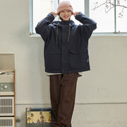 Kappy Two Tuck Wide Denim Pants Brown - Parasol Store
