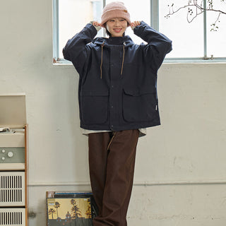 Kappy Two Tuck Wide Denim Pants Brown - Parasol Store