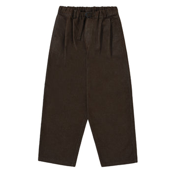 Kappy Two Tuck Wide Denim Pants Brown - Parasol Store