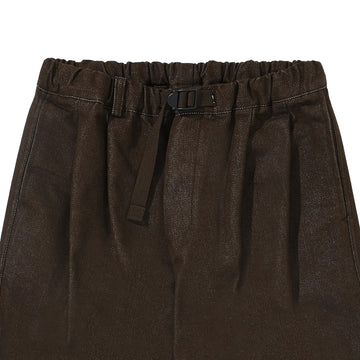 Kappy Two Tuck Wide Denim Pants Brown