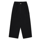 Kappy Two Tuck Wide Kation Pants Black - Parasol Store