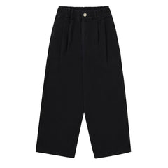 Kappy Two Tuck Wide Kation Pants Black - Parasol Store