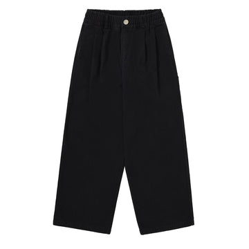 Kappy Two Tuck Wide Kation Pants Black - Parasol Store
