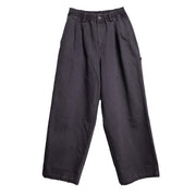 Kappy Two Tuck Wide Kation Pants Dark Gray - Parasol Store