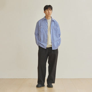 Kappy Two Tuck Wide Pants Black