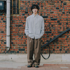 Kappy Two Tuck Wide Pants Brown - Parasol Store