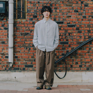 Kappy Two Tuck Wide Pants Brown - Parasol Store