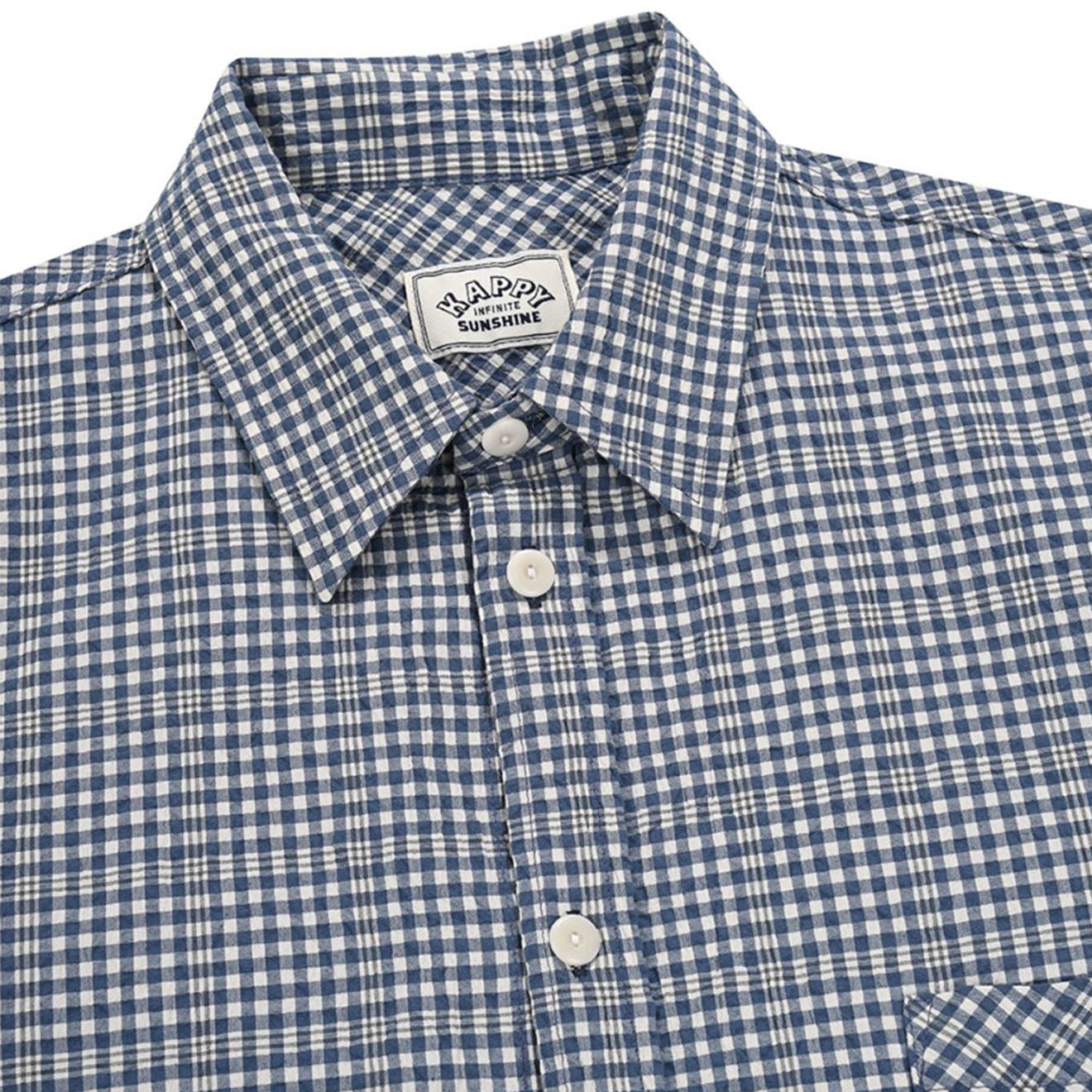 Kappy Vintage Check Shirt  Blue - Parasol Store