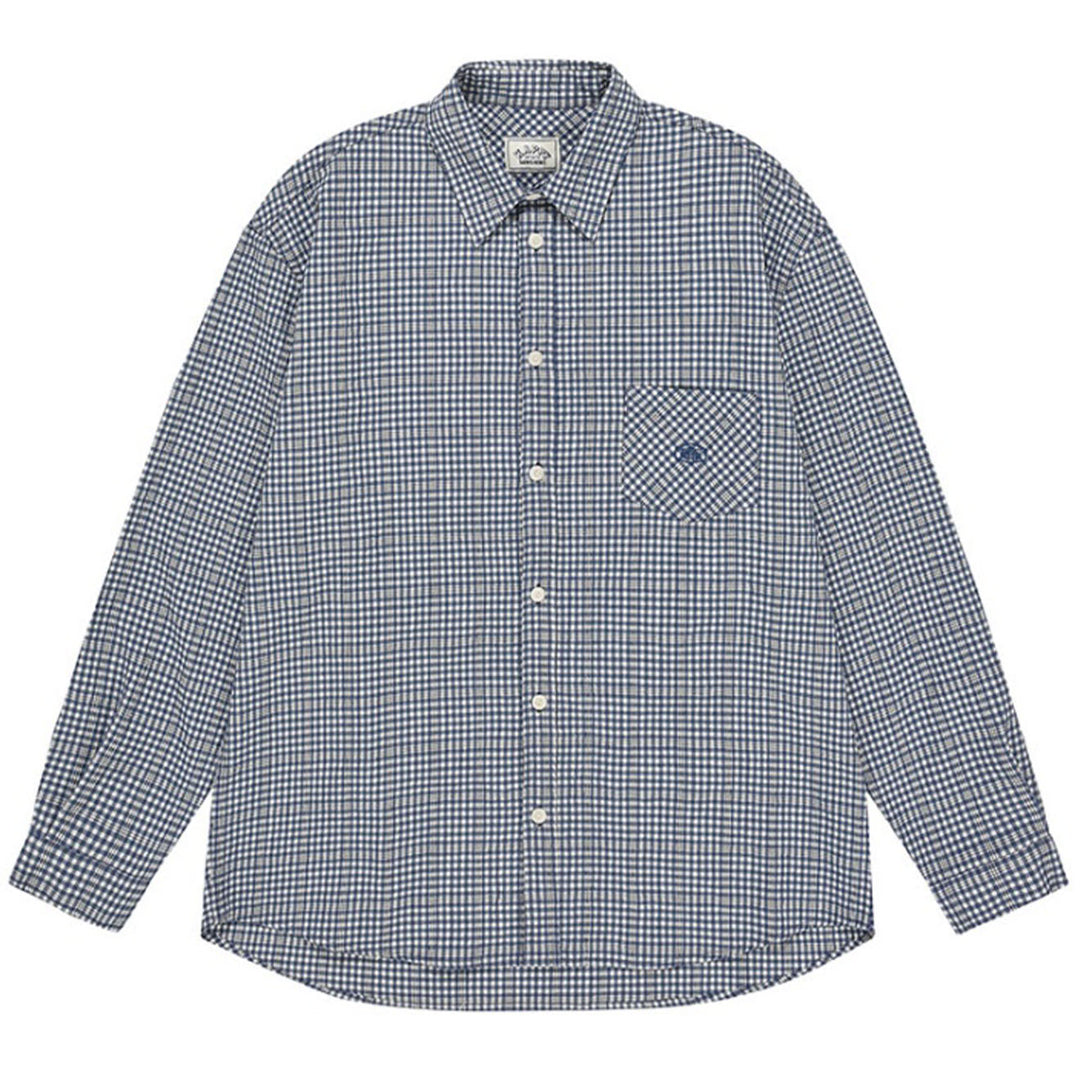 Kappy Vintage Check Shirt  Blue - Parasol Store