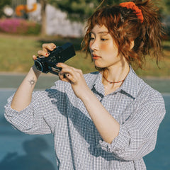 Kappy Vintage Check Shirt White - Parasol Store