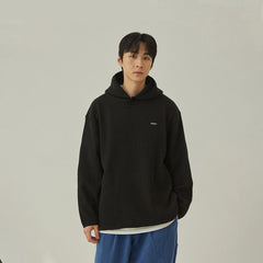 Kappy Waffle Button Hoodie Black - Parasol Store