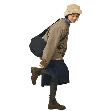 Kappy Womens Corduroy Fatigue Skirt Navy - Parasol Store