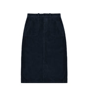 Kappy Womens Corduroy Fatigue Skirt Navy - Parasol Store