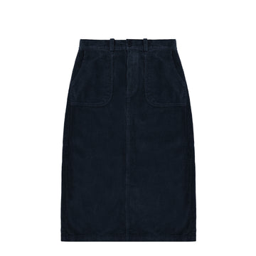 Kappy Womens Corduroy Fatigue Skirt Navy - Parasol Store