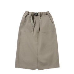 Kappy Womens Cotton Fatigue Skirt Beige - Parasol Store