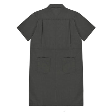 Kappy Womens Pocket Half Shirt Dress Charcoal - Parasol Store